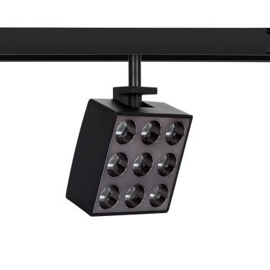 Foco Carril LED Magnético Monofásico 15W Quadrado Orientável 20mm 48V CRI90 (UGR16)