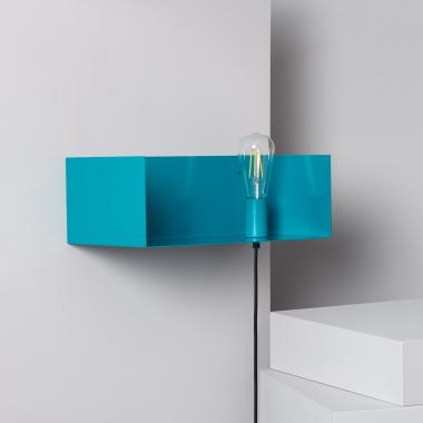 Lámpara de Pared con Estante de Metal Utala