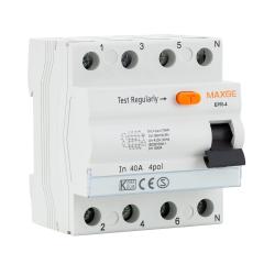 Product Disjuntor Diferencial Residencial 4P 300mA 40A 6kA Classe AC MAXGE