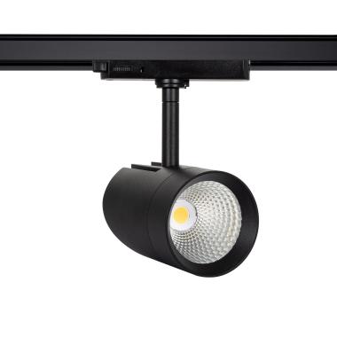 Foco Carril LED Trifásico 30W Fuji Negro CRI90 No Flicker