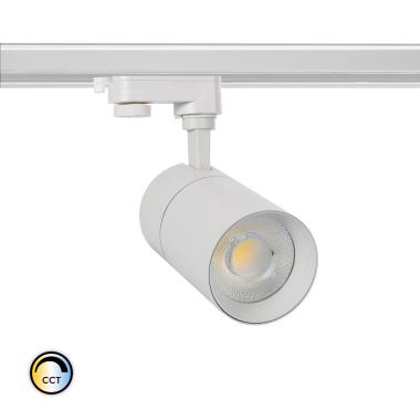 Foco LED New Mallet 30W Regulável No Flicker CCT Seleccionáve para Carril Trifásico (UGR 15)