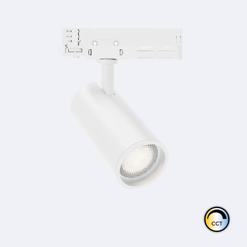 Producto de Foco Carril LED Trifásico 30W Fasano Antideslumbramiento CCT No Flicker Regulable Blanco