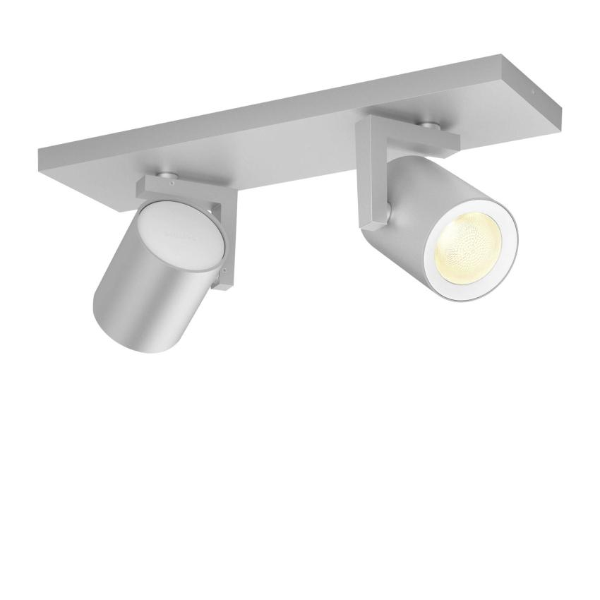 Candeeiro de Teto White Color 2x6W PHILIPS Hue Argenta 