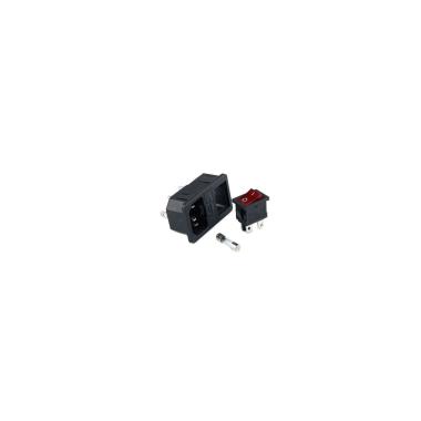 Tomada com Interruptor 15A IEC320 C14