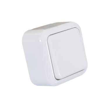 Interruptor de Superficie Simples Conmutado Branco