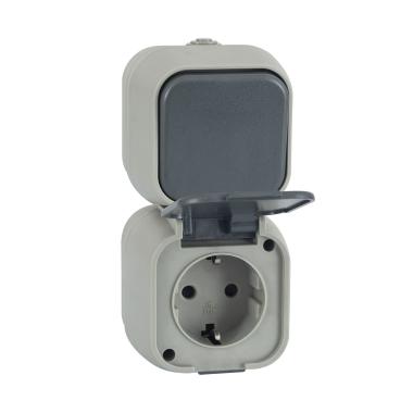 Product Interruptor Simples Conmutado e Tomada tipo F Schuko IP54