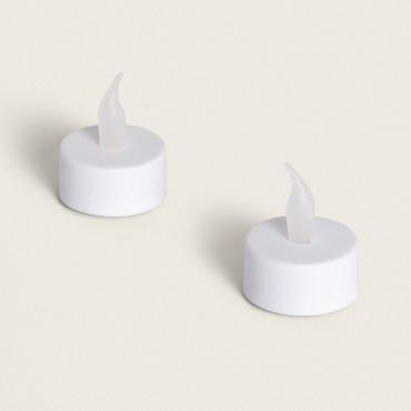 Pack 2 Velas LED Mini con Bateria Viseg Branco