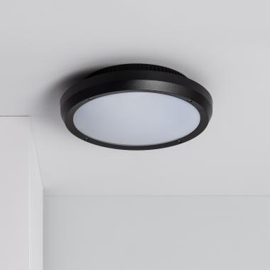 Plafon de Teto Circular para Exterior Ø300mm IP65 Curio Preto