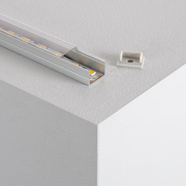 Perfil de Alumínio de Superfície com Cobertura Contínua para Fita LED até 15 mm Várias opções