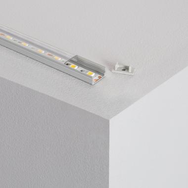 Perfil de Alumínio de Superfície com Cobertura Contínua para Fitas LED até 12mm