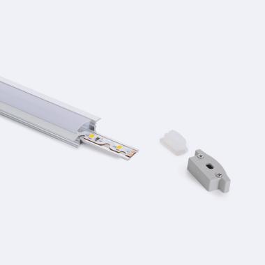 Perfil de Alumínio Encastrável 2m para Fitas LED até 8 mm