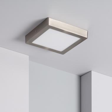 Plafón LED 18W Cuadrado Metal 225x225 mm Silver