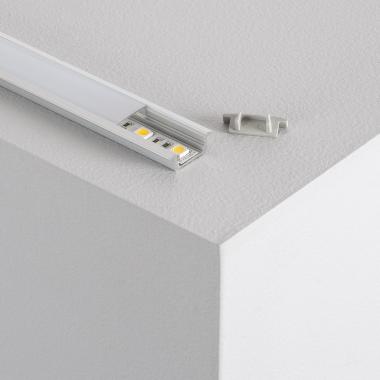 Perfil de Aluminio Empotrable con Tapa Continua para Tiras LED de hasta 12 mm