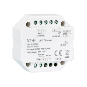 Product Regulador LED RF 12/48V para Tira LED Monocolor Compatible con Pulsador