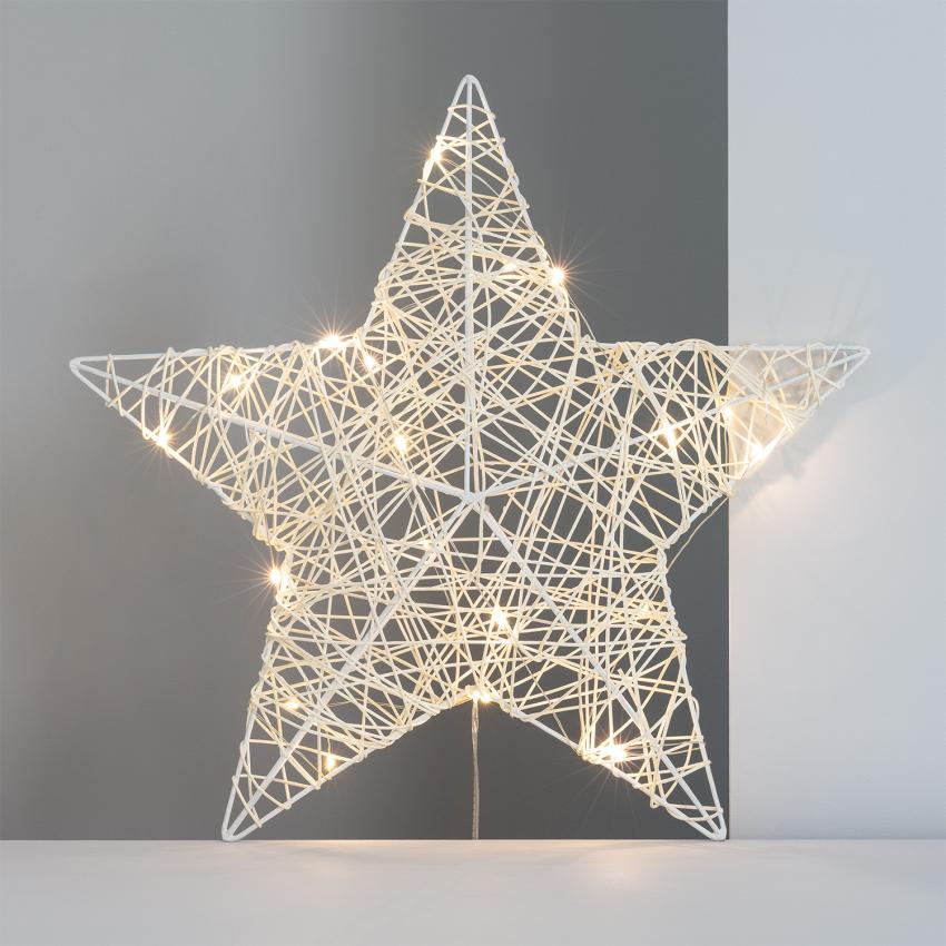 Produto de Estrela com Grinalda de luzes LED Irawo 42x42cm 