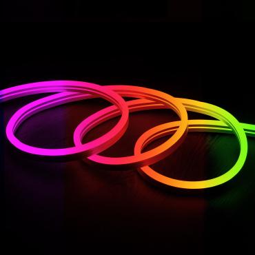 Fita Neon LED 11 W/m RGB 220V AC 60 LED/m Semicircular 180º IP67 à Medida Corte a cada 100 cm Várias opções