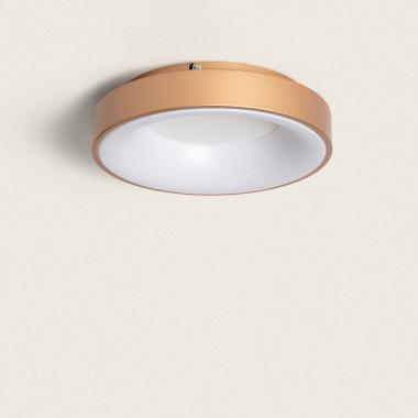 Plafon LED 30W Circular Metal Ø380 mm CCT Selecionável Jacob