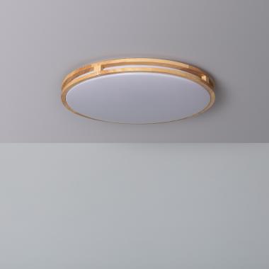 Plafón LED 20W Circular Madera Ø405 mm CCT Seleccionable Donati