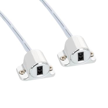 Interruptor Sensor Duplo 12/24V para Portas de Armário Prata