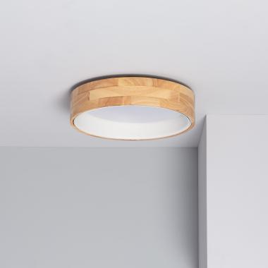 Plafon LED 15W Circular Madeira Ø370 mm CCT Selecionável Dari