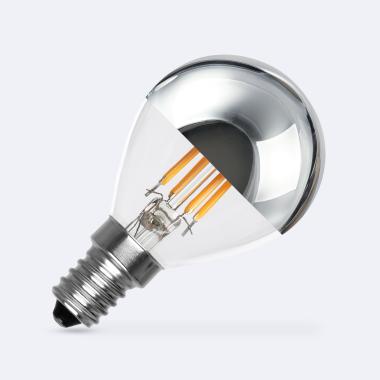 Bombilla Filamento LED E14 4W 400 lm G45 Chrome Reflect