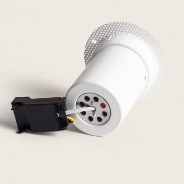 Producto de Aro Downlight Integración Escayola/Pladur Circular para Bombilla LED GU10 Corte Ø 90 mm Trimless Ajustable